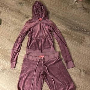 Purple juicy couture velour tracksuit